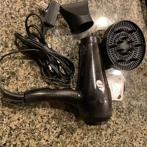 Black Hair Dryer with Attachments